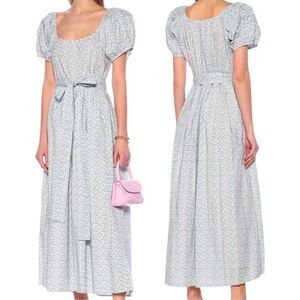 Loveshackfancy Floral Lais‎ Celebration 100% Cotton Poplin Midi Dress sz 0